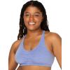 Fruit of the Loom Women’s Adjustable Shirred Front Racerback Sports Bra, Multi Pack Options(Heather Grey/White/Blue Gem)