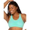 Fruit of the Loom Women’s Adjustable Shirred Front Racerback Sports Bra, Multi Pack Options(Mint Chip/White/Grey Heather)