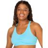 Fruit of the Loom Women’s Adjustable Shirred Front Racerback Sports Bra, Multi Pack Options(Turquoise/White/Charcoal)