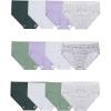 Fruit of the Loom Women’s Beyondsoft Panties(Cotton – 12 Pack – Green/Purple/White)