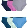 Fruit of the Loom Women’s Breathable Underwear, Moisture Wicking Keeps You Cool & Comfortable, Available in Plus Size(Micro Mesh – Low Rise Brief – 6 Pack – Colors May Vary)