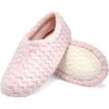 Fruit of the Loom Women’s Chevron Slippers – Fuzzy Memory Foam, Lightweight, Indoor/Outdoor Zapatillas de Mujer(Pink)
