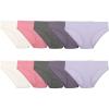 Fruit of the Loom Women’s Cotton Blend Bikini Underwear(Bikini – Cotton Blend – 10 Pack – Pink/Gray/Purple)