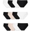 Fruit of the Loom Women’s Eversoft Cotton Underwear Multipacks, Tag Free & Breathable, Available in Plus Size(Bikini – Pink/Navy/White)