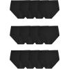 Fruit of the Loom Women’s Eversoft Cotton Underwear Multipacks, Tag Free & Breathable, Available in Plus Size(Brief – Black)