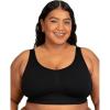 Fruit of the Loom Womens Fit for Me Collection: Plus Size Seamless Wireless Bra – Luxurious Blend for Ultimate Comfort(Black Hue)