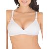 Fruit of the Loom Womens Lightly Lined Wire-Free Bra(White/Bittersweet Pink)