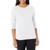 Fruit of the Loom Women’s Micro Waffle Premium Thermal Underwear Tee Shirt(White)