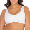 Fruit of the Loom Women’s Multi-Pack Front Closure Cotton Bra(White)