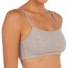 Fruit of the Loom Women’s Multi-Pack Spaghetti Strap Cotton Sports Bra(Black/White/Heather Grey)