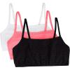 Fruit of the Loom Women’s Multi-Pack Spaghetti Strap Cotton Sports Bra(Pin Dot/Popsicle Pink/White)