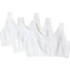 Fruit of the Loom Women’s Multi-Pack Tank Top Style Sports Bra(White/White)