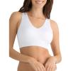 Fruit of the Loom Women’s Seamless Pullover Bra – Soft Stretch Fabric with Built-in Cups(White)