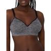 Fruit of the Loom Women’s Seamless Wire-Free Push-Up Bra – Soft, Comfortable & Supportive(Charcoal Heather)