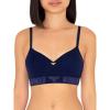 Fruit of the Loom Women’s Seamless Wire-Free Push-Up Bra – Soft, Comfortable & Supportive(Medevial Blue)