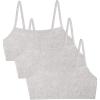 Fruit of the Loom Women’s Spaghetti Strap Cotton Sports Bra-All-Day Comfort(Grey/Grey/Grey)