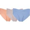 Fruit of the Loom Women’s Underwear, Pima Cotton Blend Fabric, Super Smooth Raw Cut Edges(Hipster – 3 Pack – Mango/Nude/Blue)