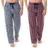 Fruit of the Loom mens Broadcloth Woven Sleep Pajama Pant(Blue Plaid/Red)