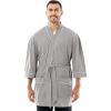 Fruit of the Loom mens Jersey Knit Kimono Robe(Grey)