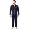 Fruit of the Loom mens Jersey Knit Pajama Sleep Set(Navy)