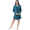 Fruit of the Loom womens Flannel Sleep Shirt(Snowflake)