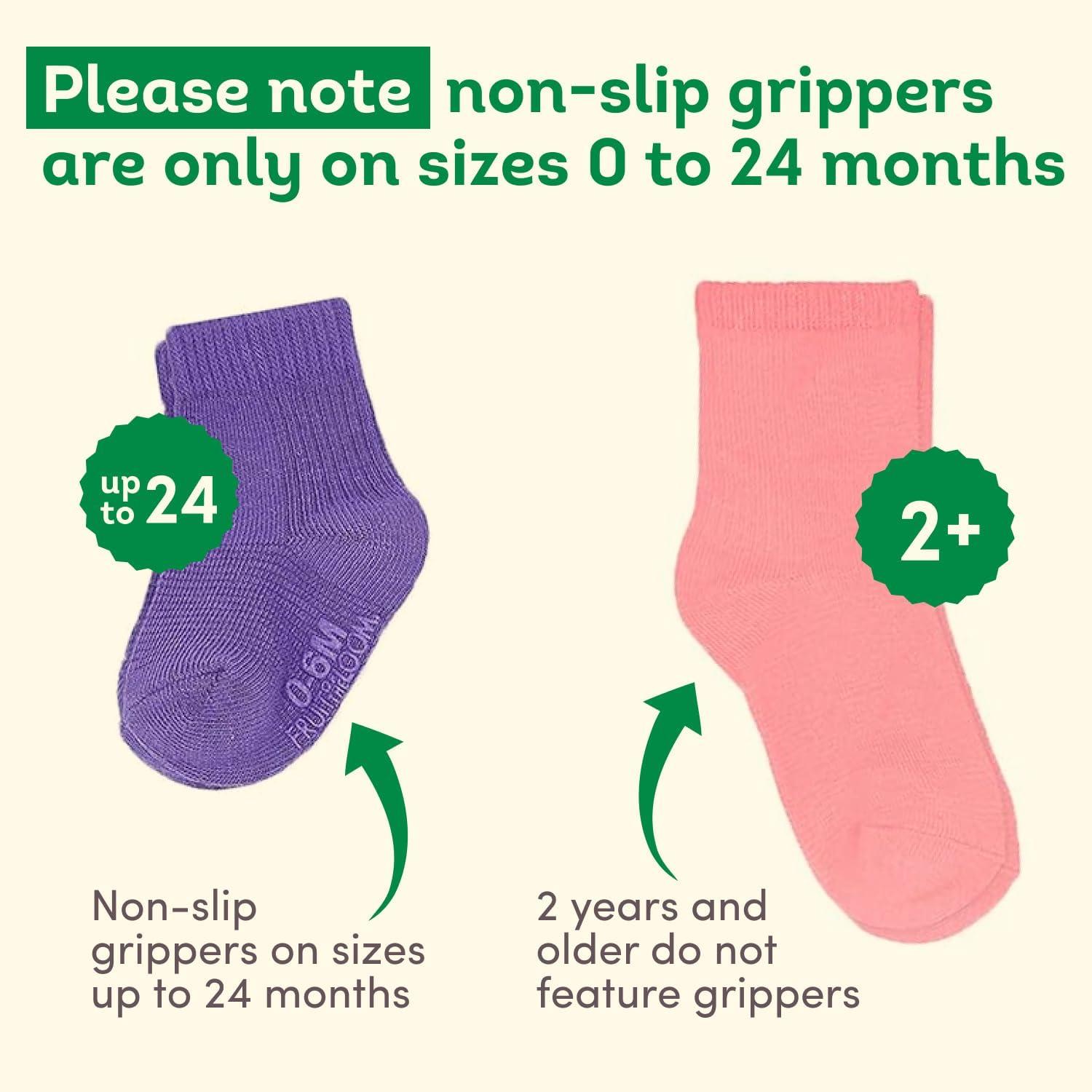 imageFruit of the Loom Baby 14Pack Grow ampamp Fit Flex Zones Cotton Stretch Socks Unisex Girls BoysGrey Stripe