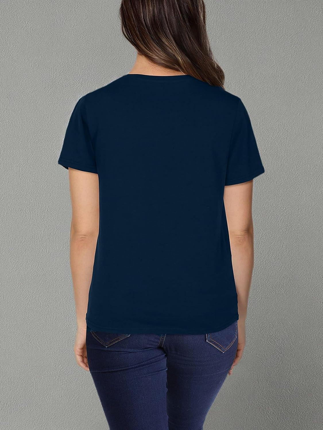 imageFruit of the Loom Womens Crafted Comfort Pima Cotton Short Sleeve TshirtsCrew Navy