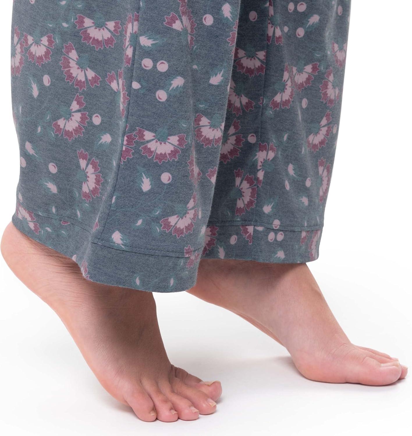 imageFruit of the Loom womens Breathable Tank Top Pant and Cardigan Sleep SetFloral Print