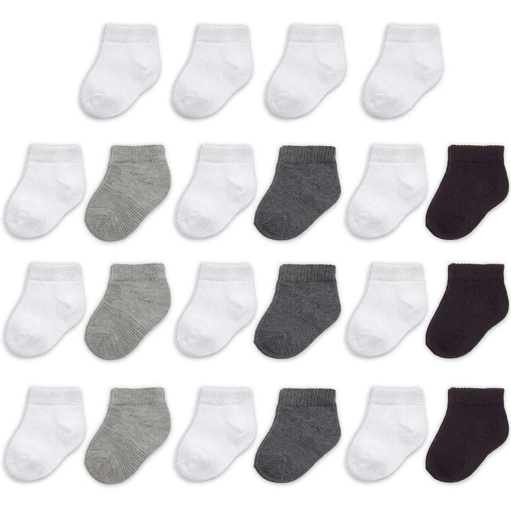 imageFruit of the Loom Baby 22Pack Grow ampamp Fit Flex Zones Low Cut Stretch Socks Unisex Girls BoysGrey