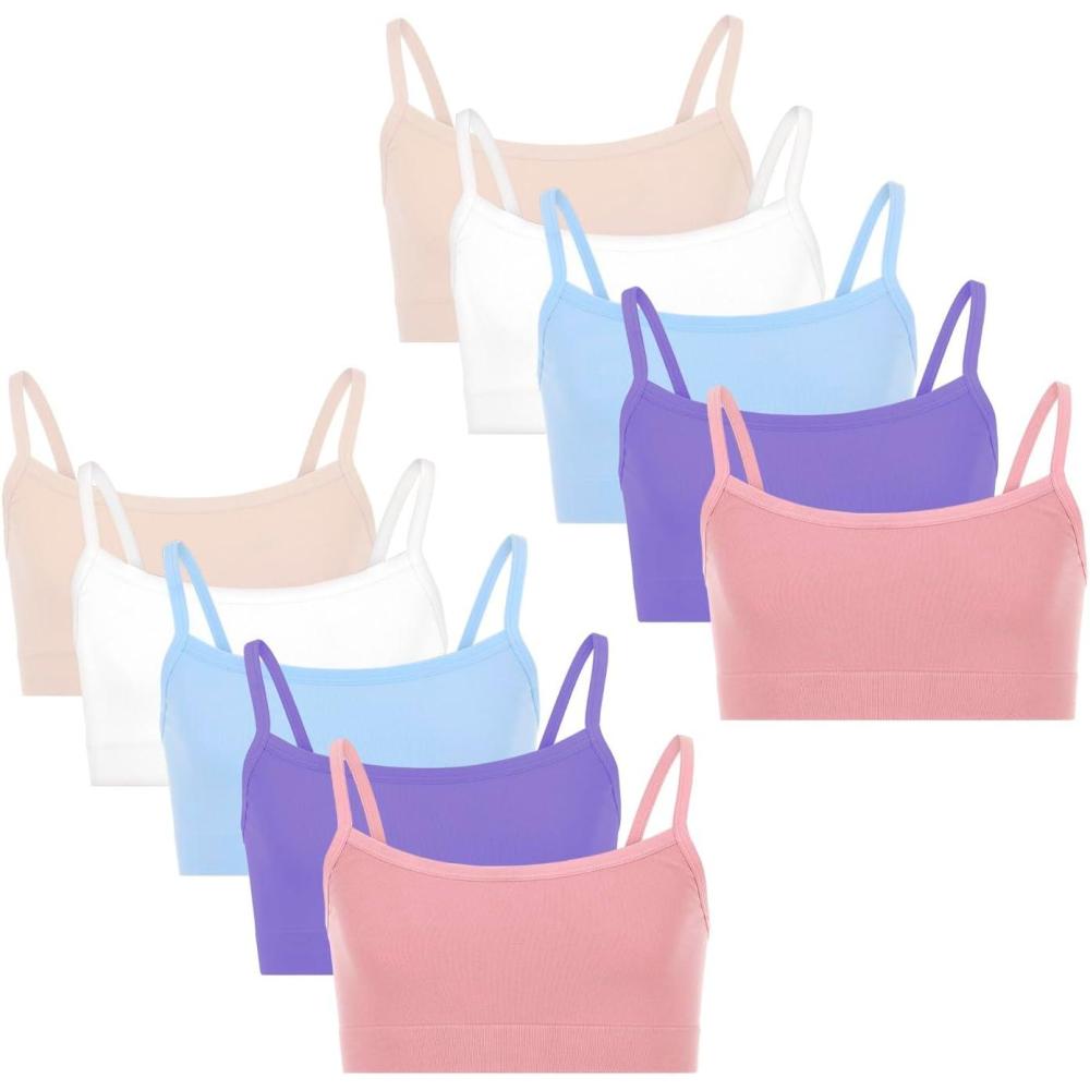 imageFruit of the Loom Big Girls Training BraDeja BlueLilasLilacLt SandWhite