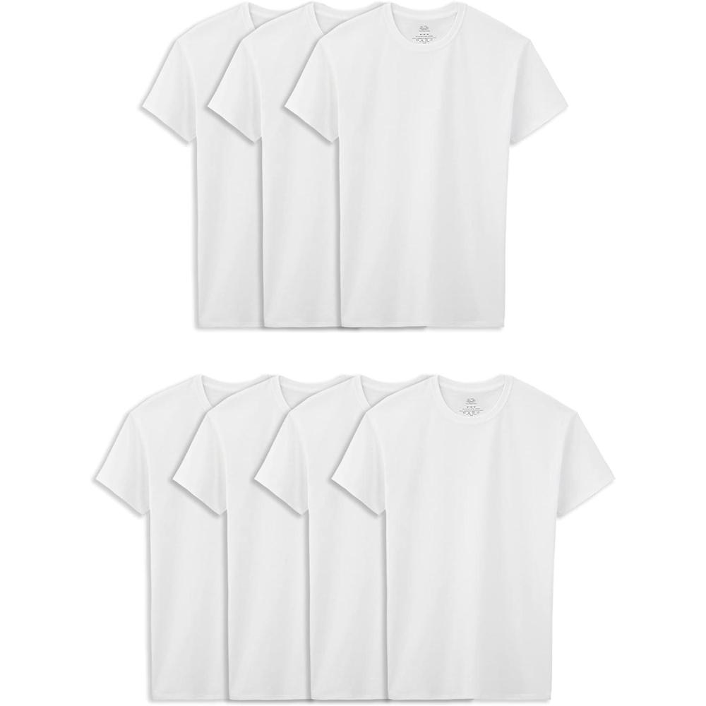 imageFruit of the Loom Boys Eversoft Cotton Undershirts T Shirts ampamp Tank TopsT Shirt Boys 7 Pack White