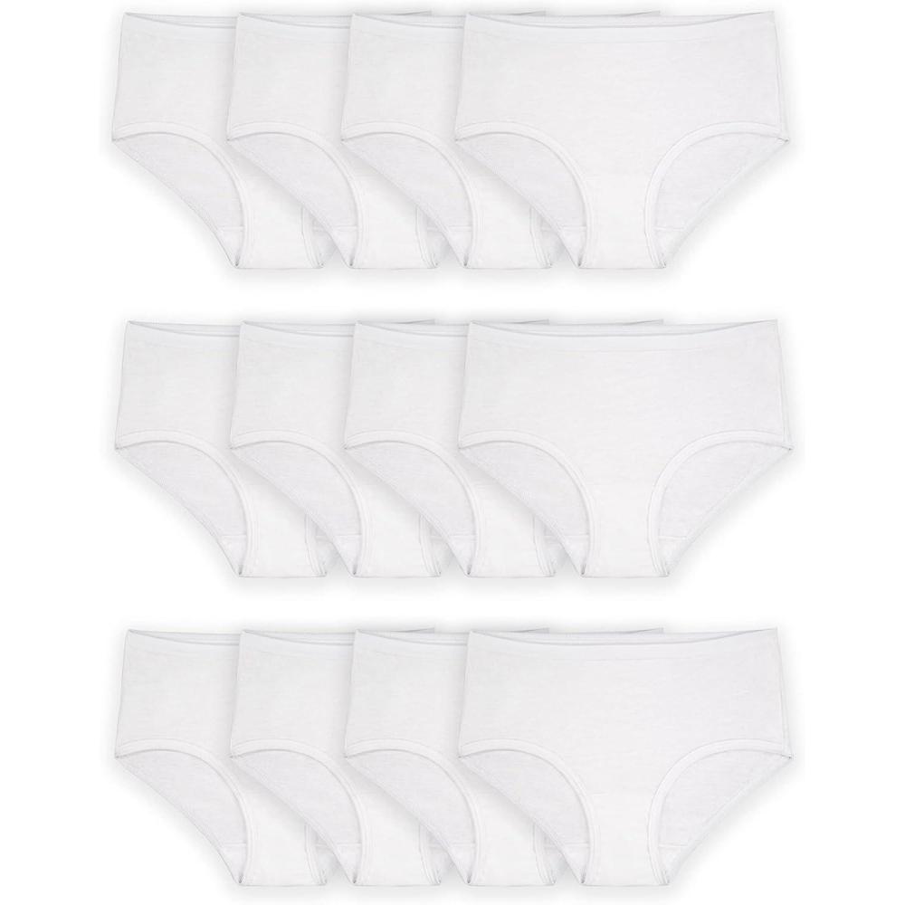 imageFruit of the Loom Girls Cotton Brief Underwear MultipacksBrief 12 Pack White