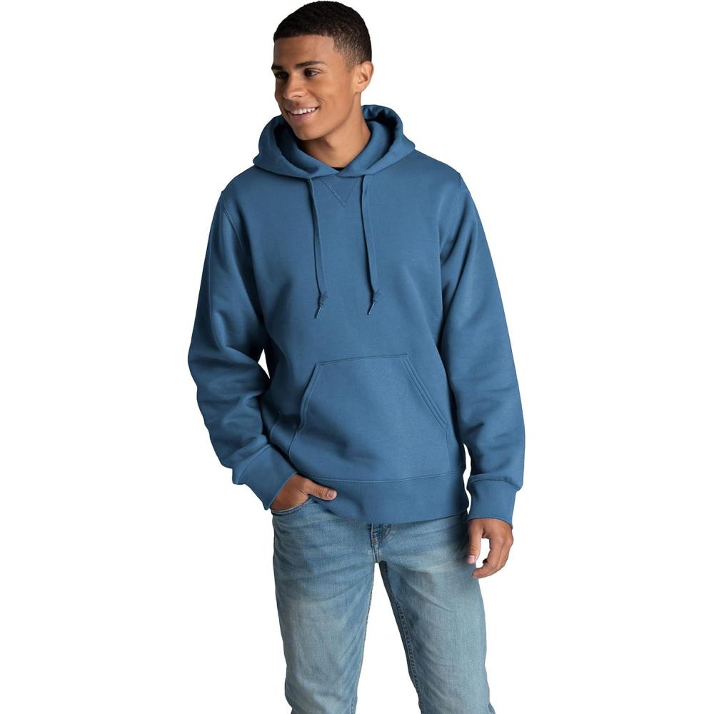 imageFruit of the Loom Mens Crafted Comfort Fleece Crewneck Sweatshirts ampamp Pullover Hoodies Super Soft Cotton Blend Sizes S2X Denim Small