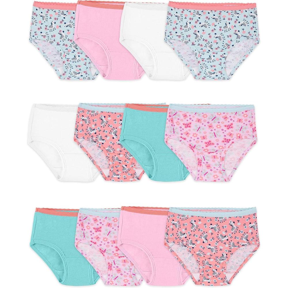 imageFruit of the Loom Toddler Girls Tagfree Cotton UnderwearBrief  12 Pack  Assorted Colors