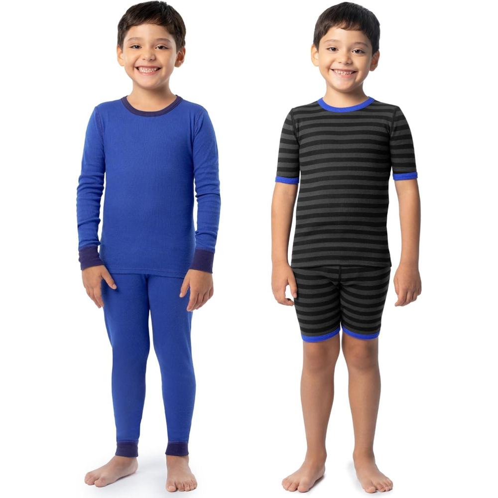 imageFruit of the Loom boys 4piece Tight Fit Pajama SetRoyal Navy