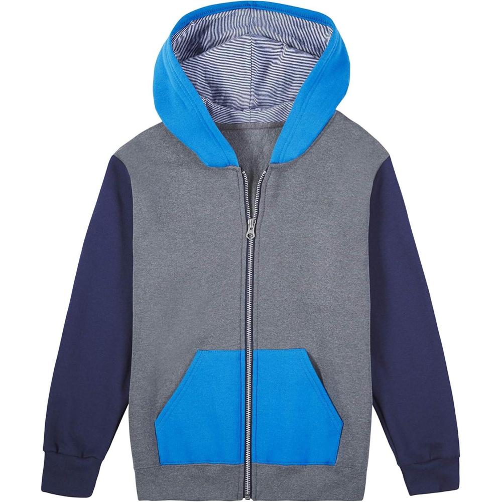 imageFruit of the Loom boys Fleece Sweatshirts Hoodies Sweatpants ampamp Joggers Shirt Full Zip  Charcoal HeatherNavy Small US