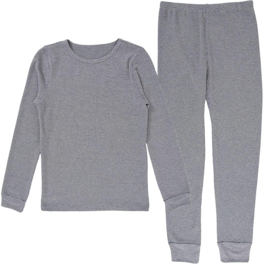 imageFruit of the Loom girls Premium Thermal Waffle Underwear SetHeather Greystone