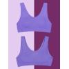 Fruit of The Loom Girls’ Seamless Stretch Sports Bra(Bz Lilac/Lilas/Light Grey Heather)