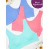 Fruit of The Loom Girls’ Seamless Stretch Sports Bra(Cornflower Blue/Peach Sorbet/Aruba Blue)