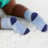 Fruit of the Loom All Weather Baby & Toddler Socks – Cotton Crew Socks with Grips for Boys, Girls and Unisex(Blue)