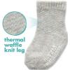 Fruit of the Loom All Weather Baby & Toddler Socks – Cotton Crew Socks with Grips for Boys, Girls and Unisex(Grey)