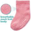Fruit of the Loom All Weather Baby & Toddler Socks – Cotton Crew Socks with Grips for Boys, Girls and Unisex(Pink)