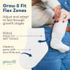 Fruit of the Loom Baby 14-Pack Grow & Fit Flex Zones Cotton Stretch Socks – Unisex, Girls, Boys(Blue)
