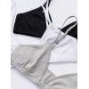 Fruit of the Loom Big Girls’ 3-Pack Cotton Convertible Bralette – Adjustable & Versatile(Grey Heather/White/Black Hue)