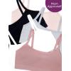 Fruit of the Loom Big Girls Training Bra(Rose Shadow/Premium Plum/White/Grey Heather/Black)