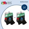 Fruit of the Loom Boys’ Everyday Active Crew Socks (12 Pack)(Black)
