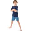 Fruit of the Loom Boys’ Getaway Loose Fit 4-Piece Pajama Set(Lime/Geo Zag)