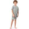 Fruit of the Loom Boys’ Getaway Loose Fit 4-Piece Pajama Set(Orangecamo)
