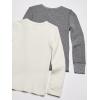 Fruit of the Loom Boys Premium 2-Pack Thermal Waffle Crew Top(Heather Greystone/Natural)