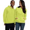 Fruit of the Loom Eversoft Fleece Hoodies, Pullover & Full Zip, Moisture Wicking & Breathable, Sizes S-4X(2 Pack – Safety Orange/Safety Green)